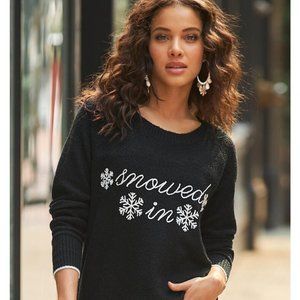 BOSTON PROPER SNOW GRAPHIC SWEATER SIZE: XS